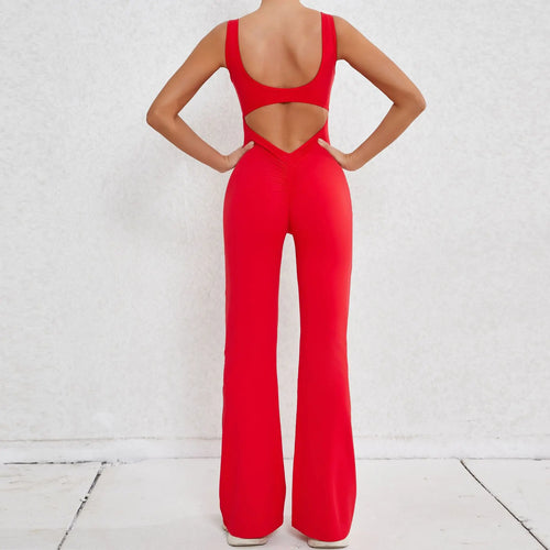 Backless Flare Jumpsuit