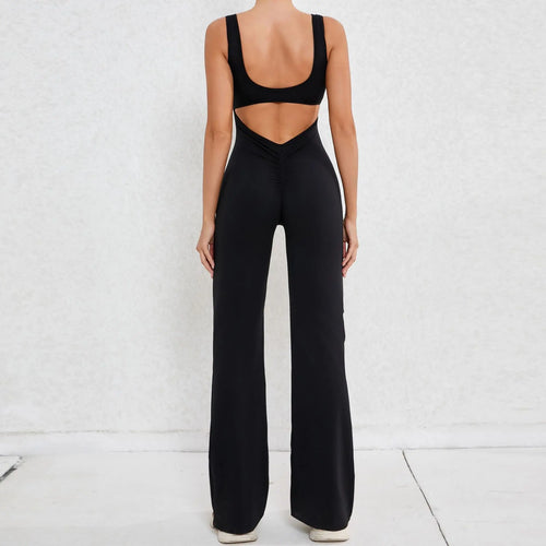 Backless Flare Jumpsuit