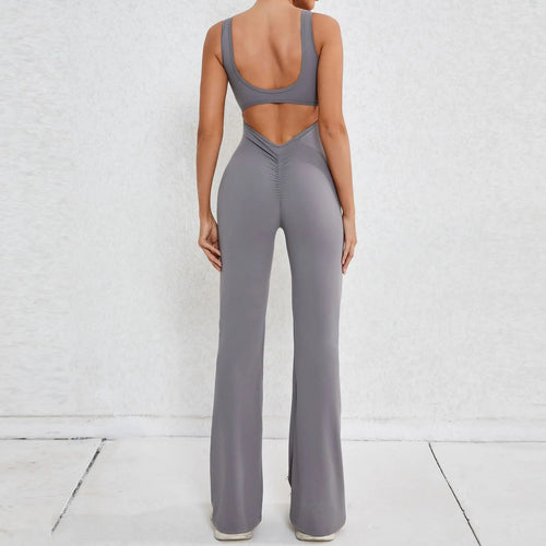 Backless Flare Jumpsuit