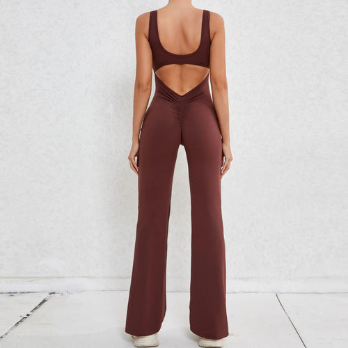 Backless Flare Jumpsuit