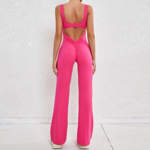 Backless Flare Jumpsuit